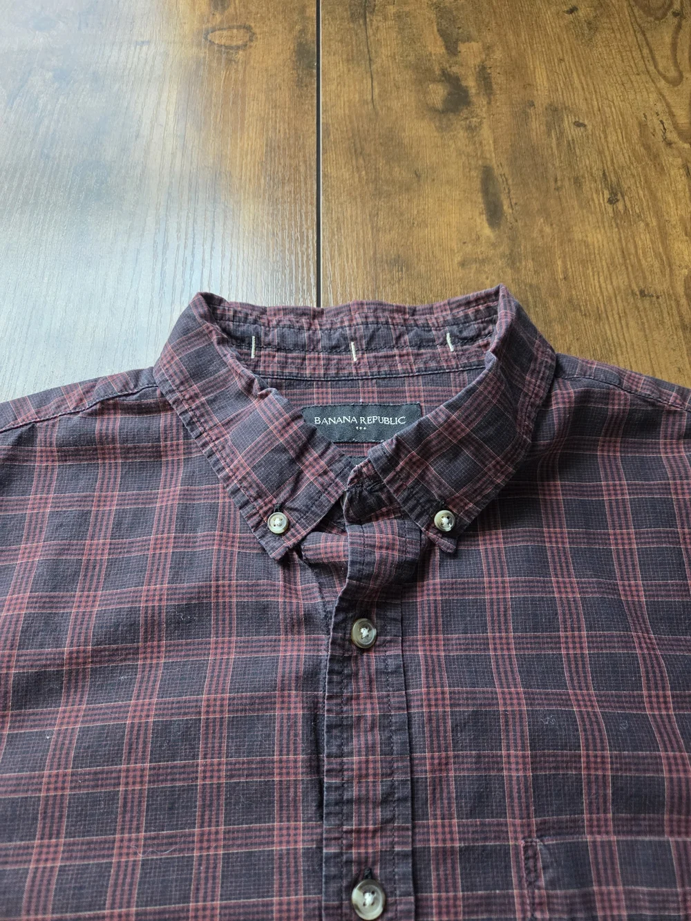 Banana Republic Mens Regular Fit Untucked Button Up Shirt 100% Cotton Size Large